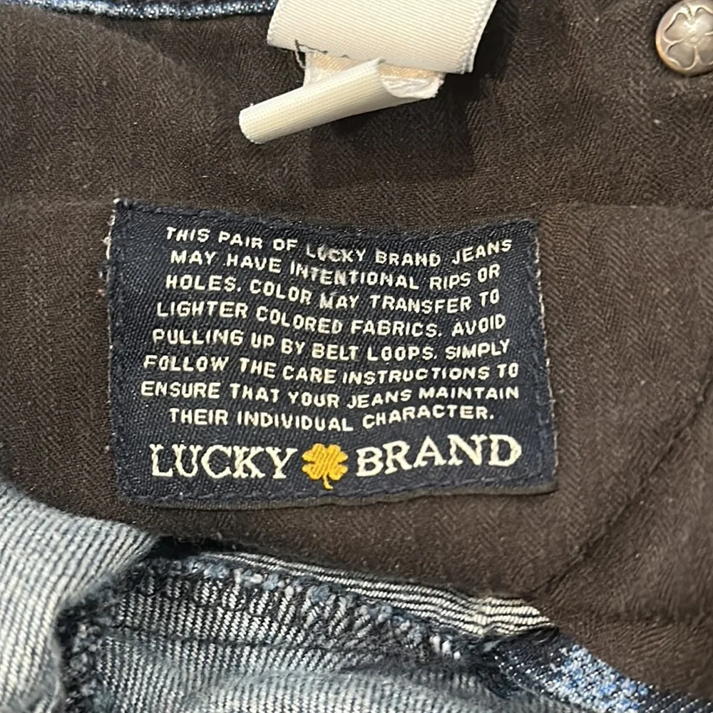 LUCKY BRAND CHARLIE SKINNY Low Rise Ikat Dot Pattern Ankle Jeans 6 / 28